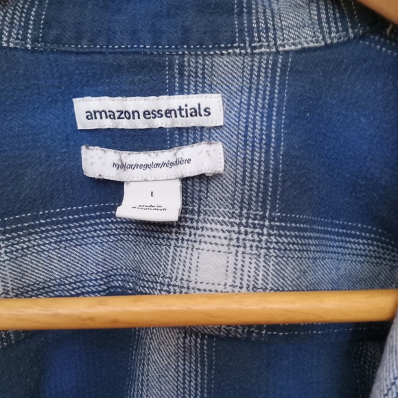 AMAZON men's long sleeve flannel shirts (1 / 2) - Picture 2 of 3